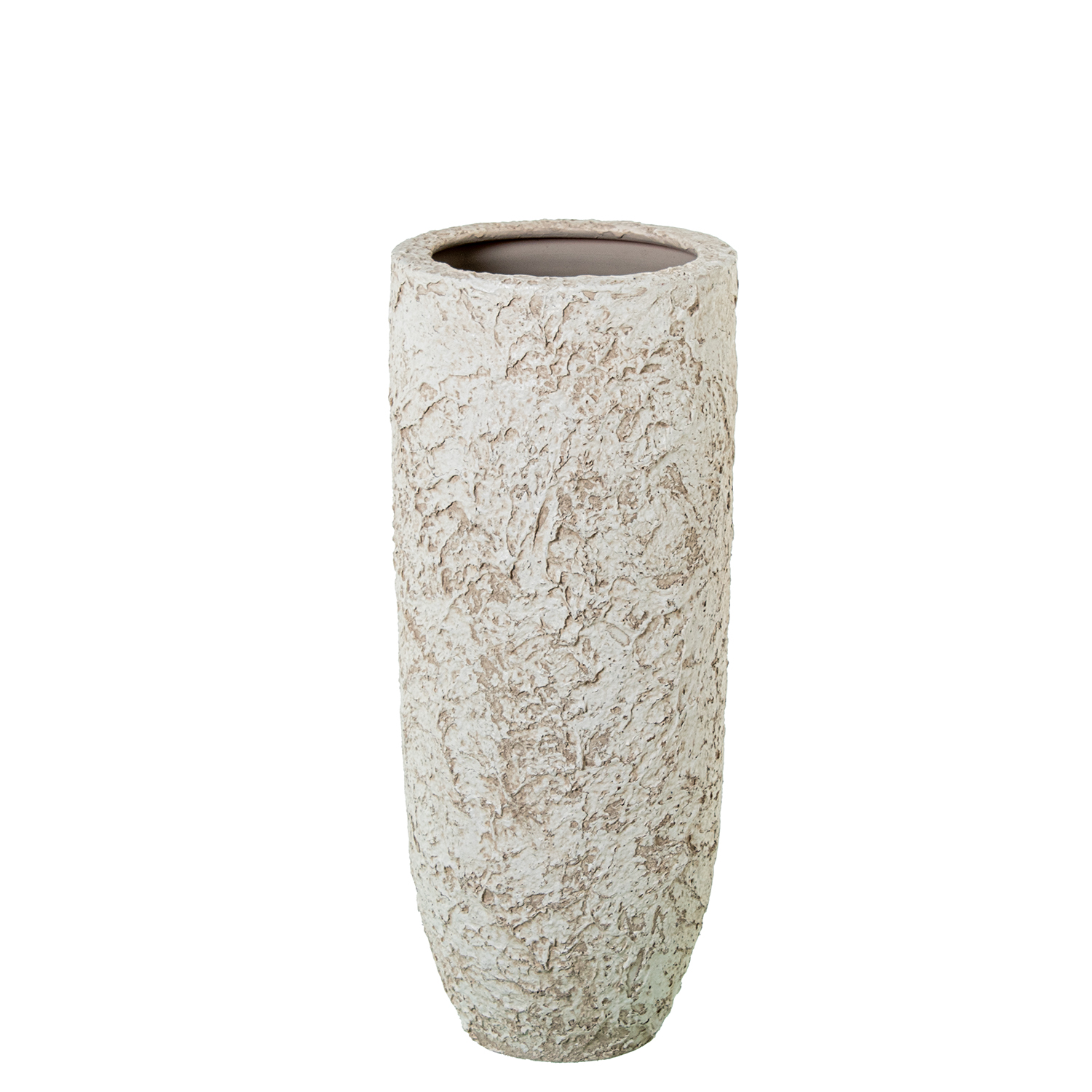 JARRÓN CERÁMICA 60CM BLANCO RUSTICO