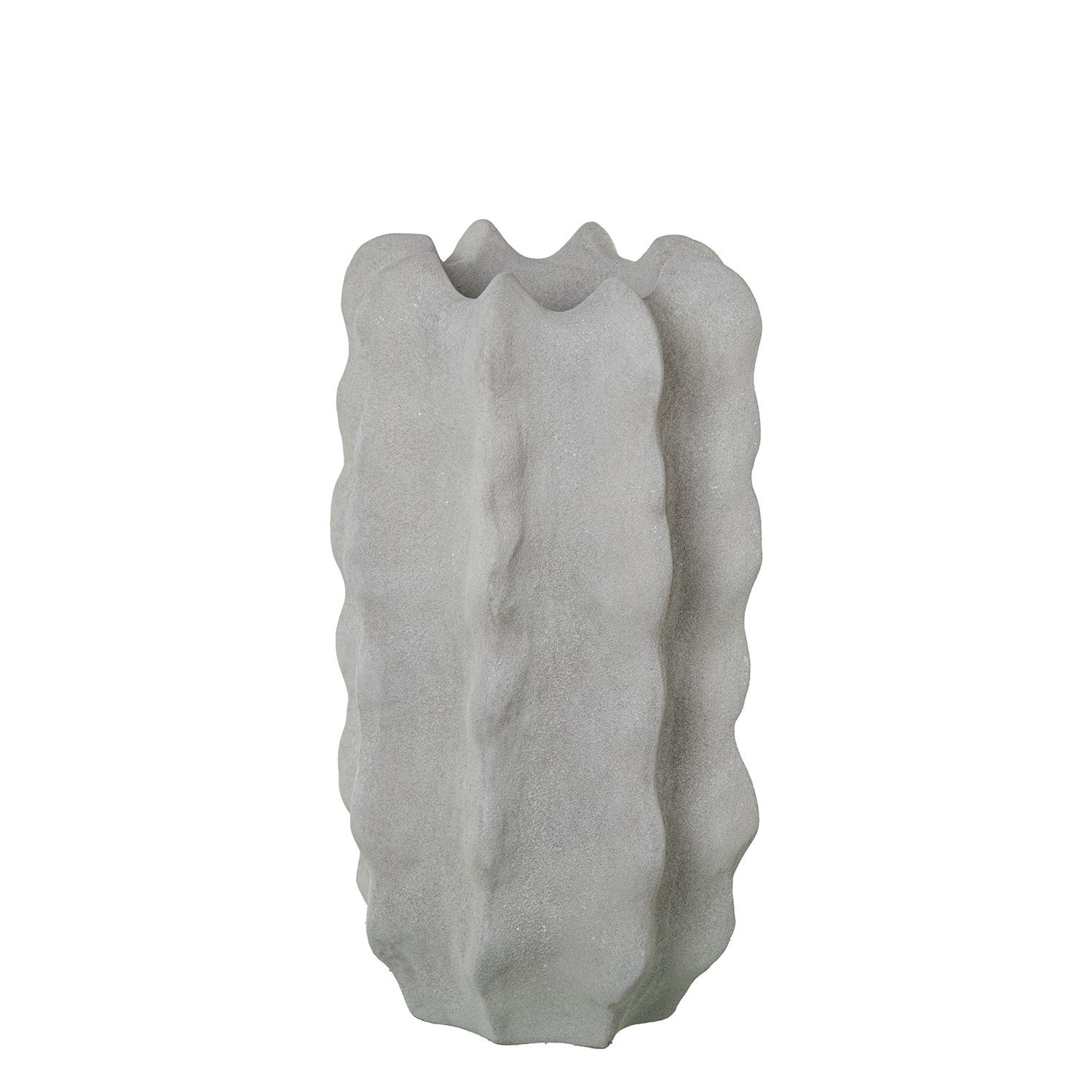 MACETERO CERÁMICA 60CM GRIS ARBLANCO BRILLO