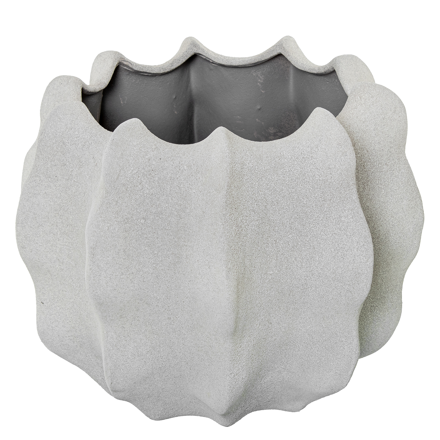MACETERO CACTUS ø28CM CERÁMICA GRIS ARENA