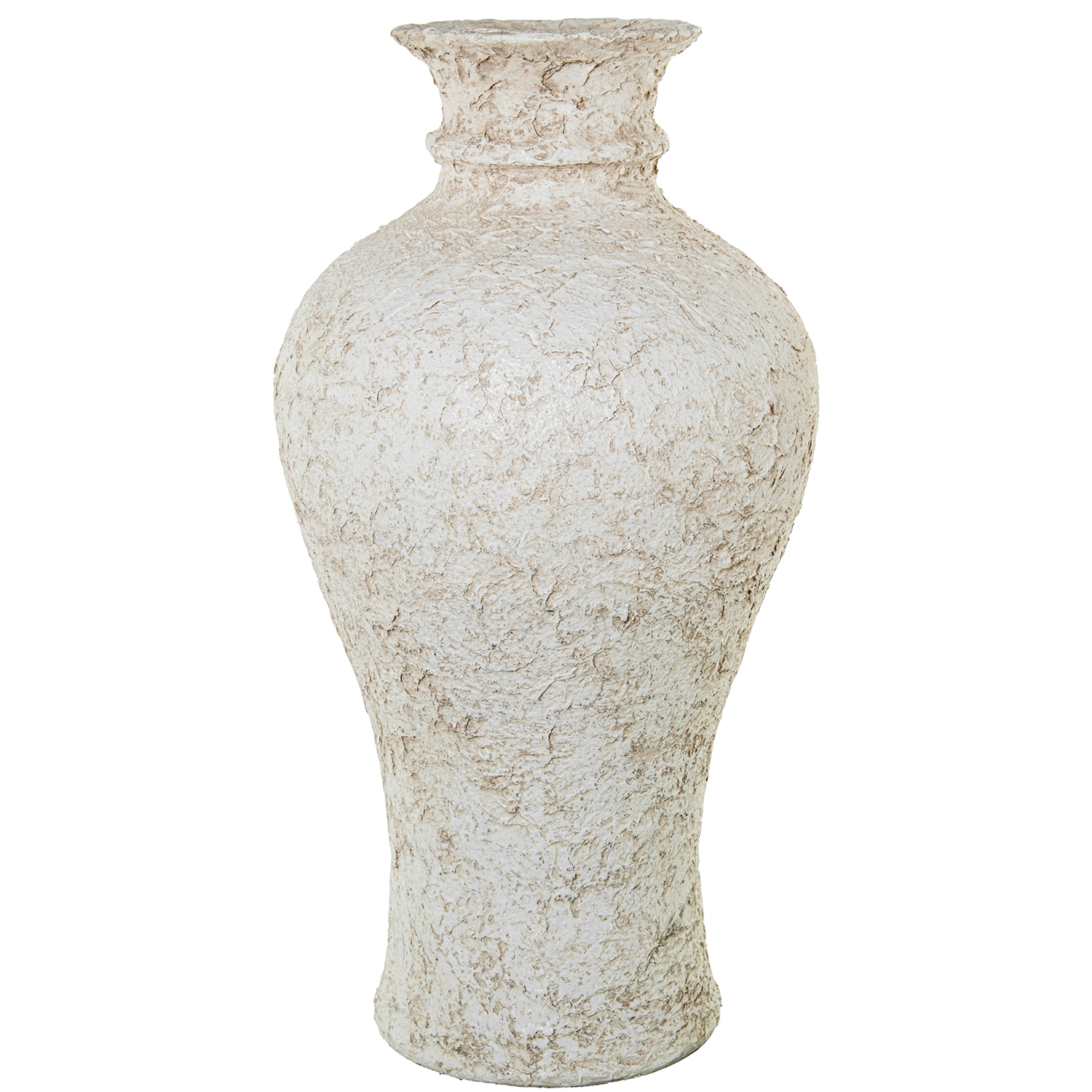 JARRÓN CERÁMICA 83CM BLANCO RÚ GRIS ARENA