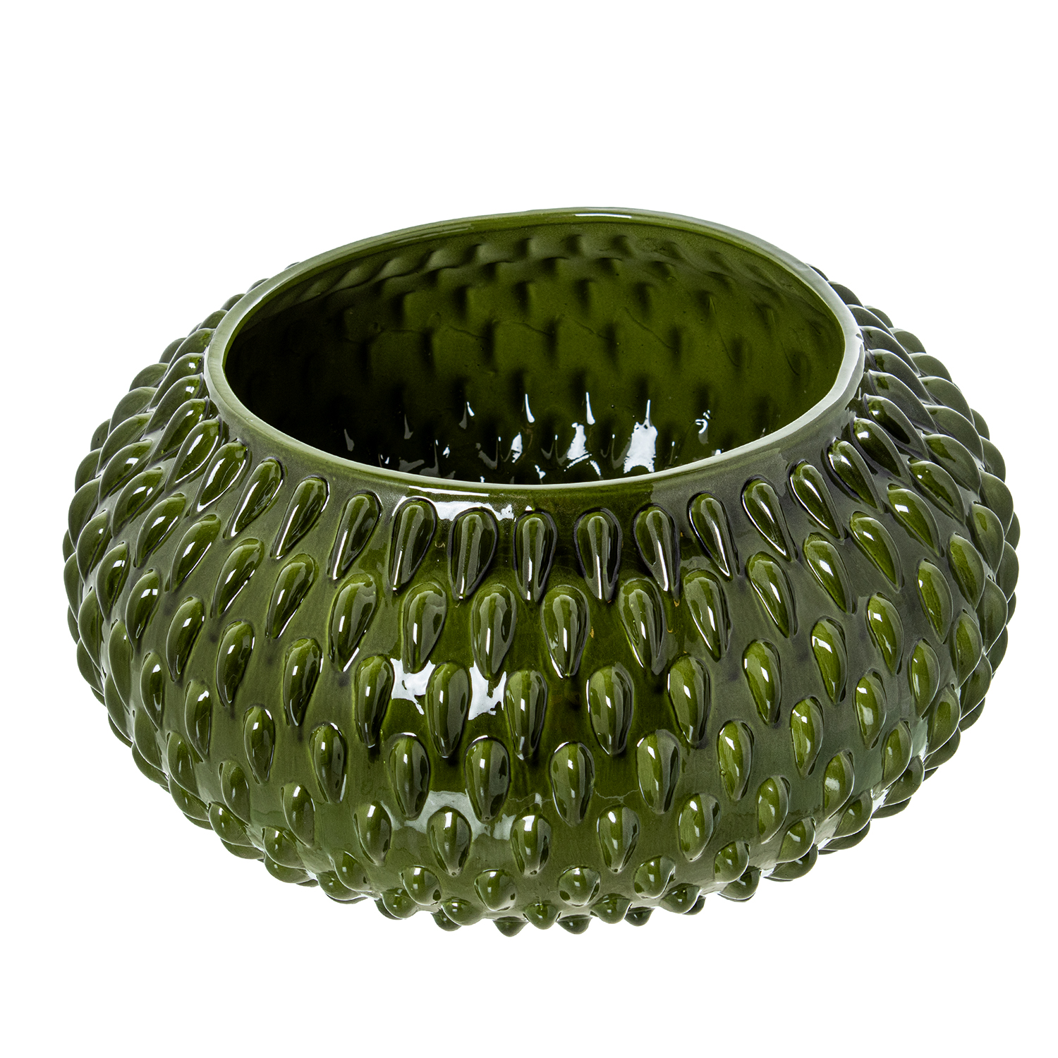 CENTRO CERAMICA D44CM VERDE BRERDE BRILLO