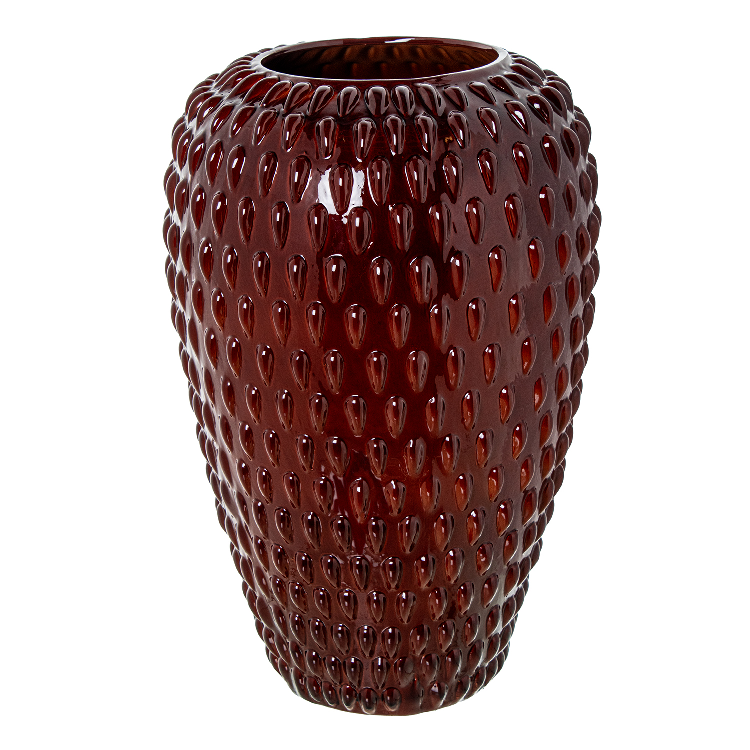 JARRON CERAMICA 50CM BURDEOS BBRILLO