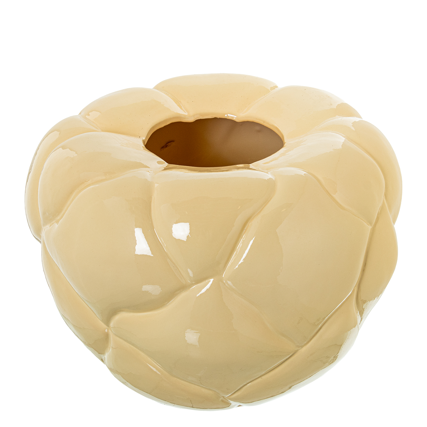 JARRON CERAMICA 30X27CM CREMABRILLO