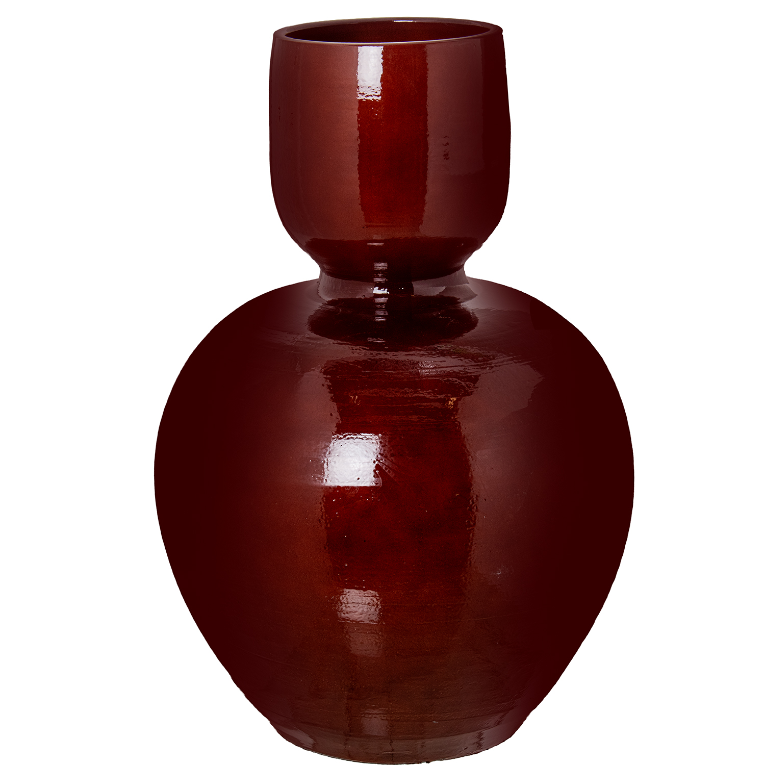 JARRON CERAMICA 60CM BURDEOS BLLO