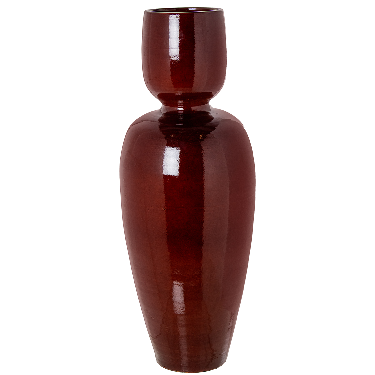 JARRON CERAMICA 80CM BURDEOS BLLO