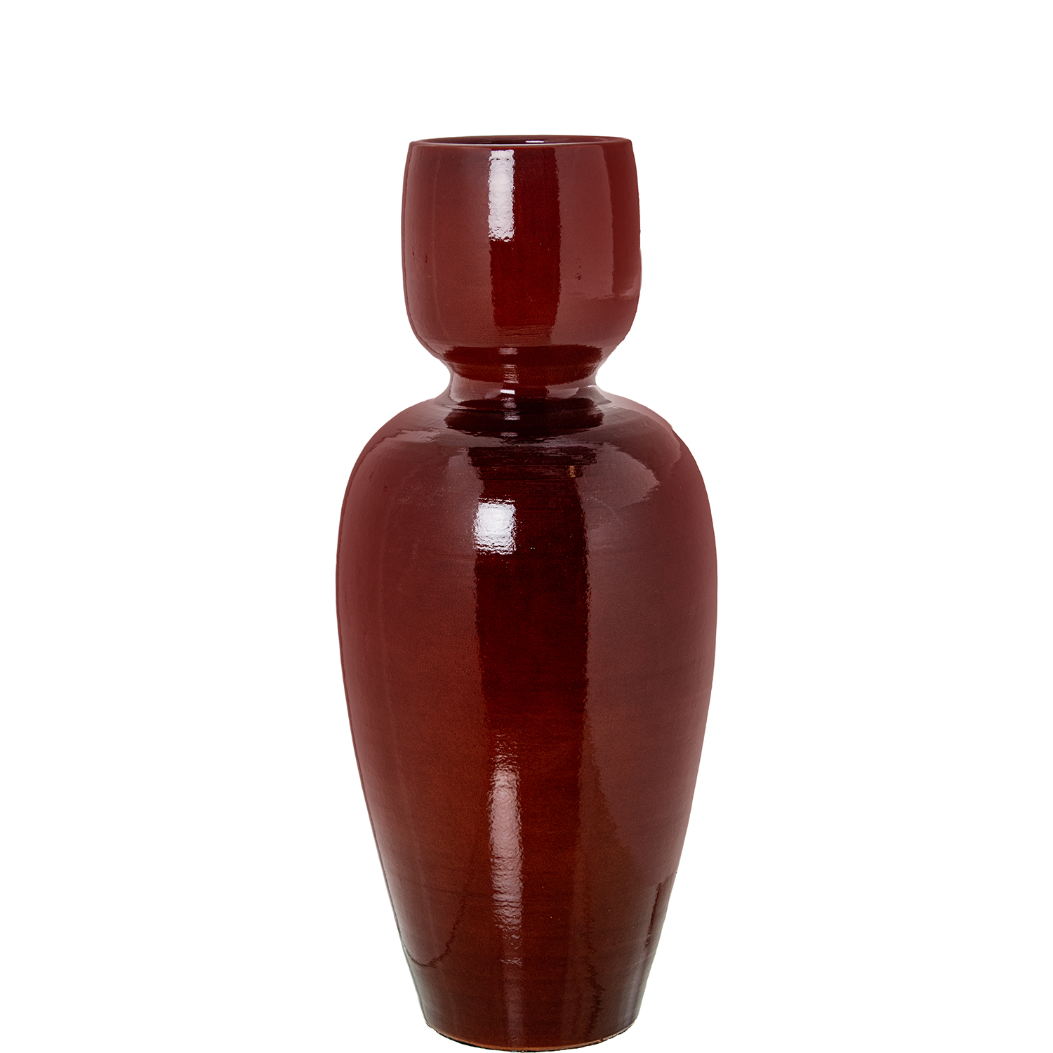 JARRON CERAMICA 60CM BURDEOS BRILLO