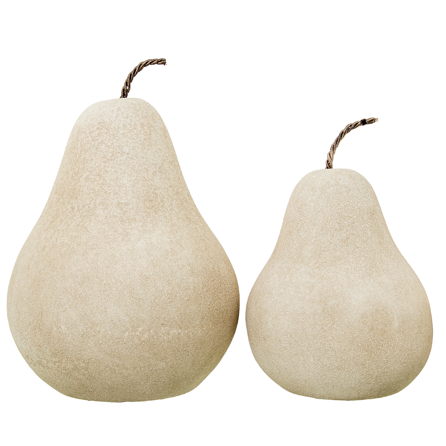 SET 2 FIGURAS PERAS CERAMICA BA BURDEOS BRILLO