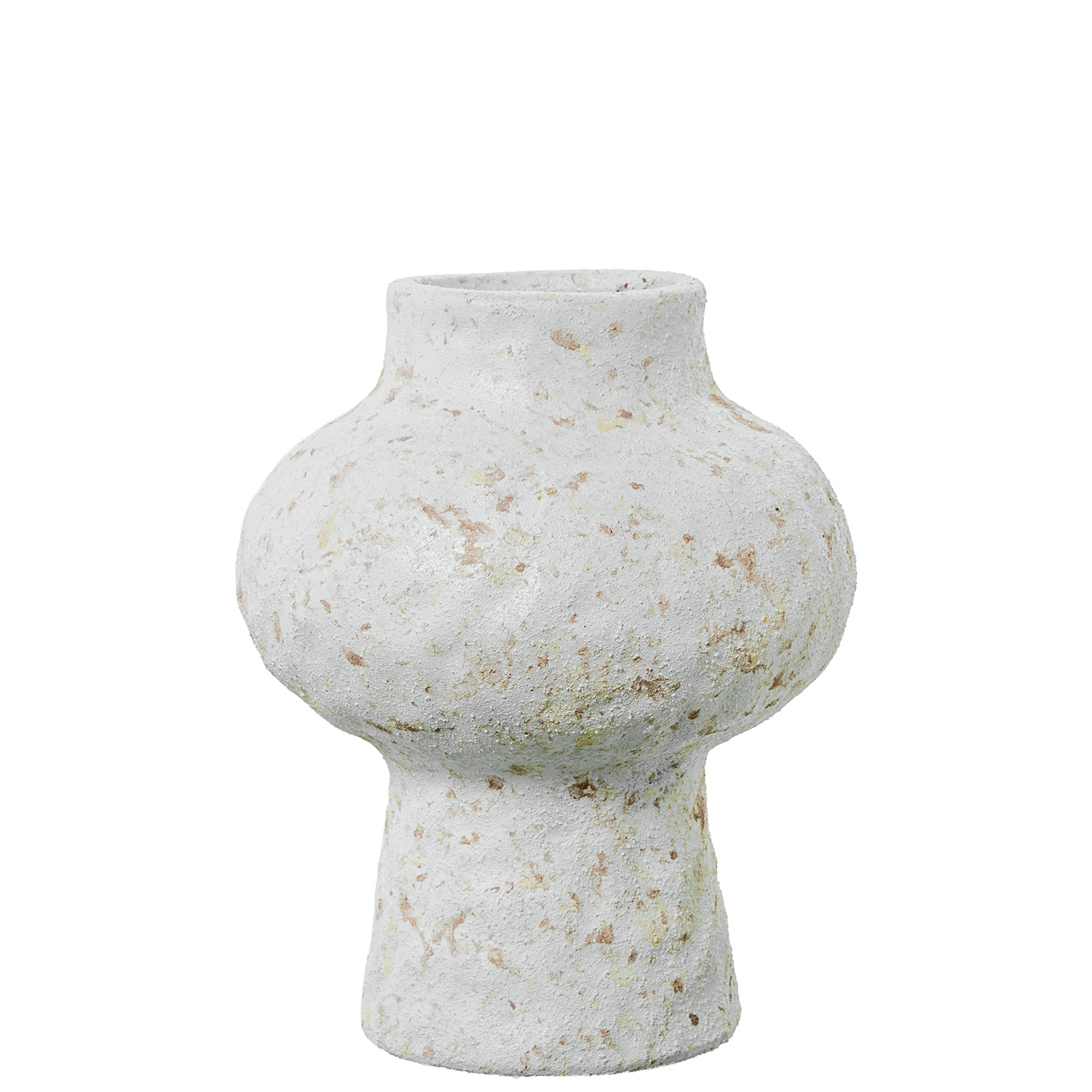 JARRÓN CERÁMICA 17CM CRUDO TEXTURA ORGÁNICA