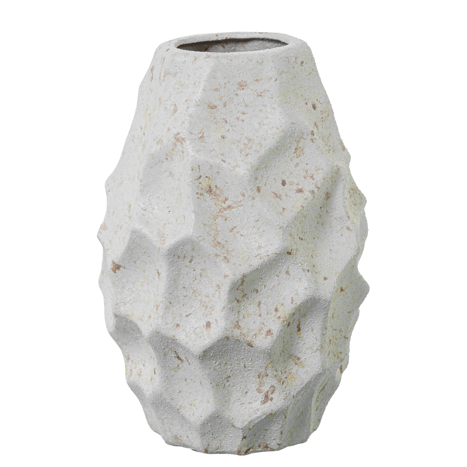 JARRÓN CERÁMICA 23CM CRUDO TEXEXTURA ORGÁNICA
