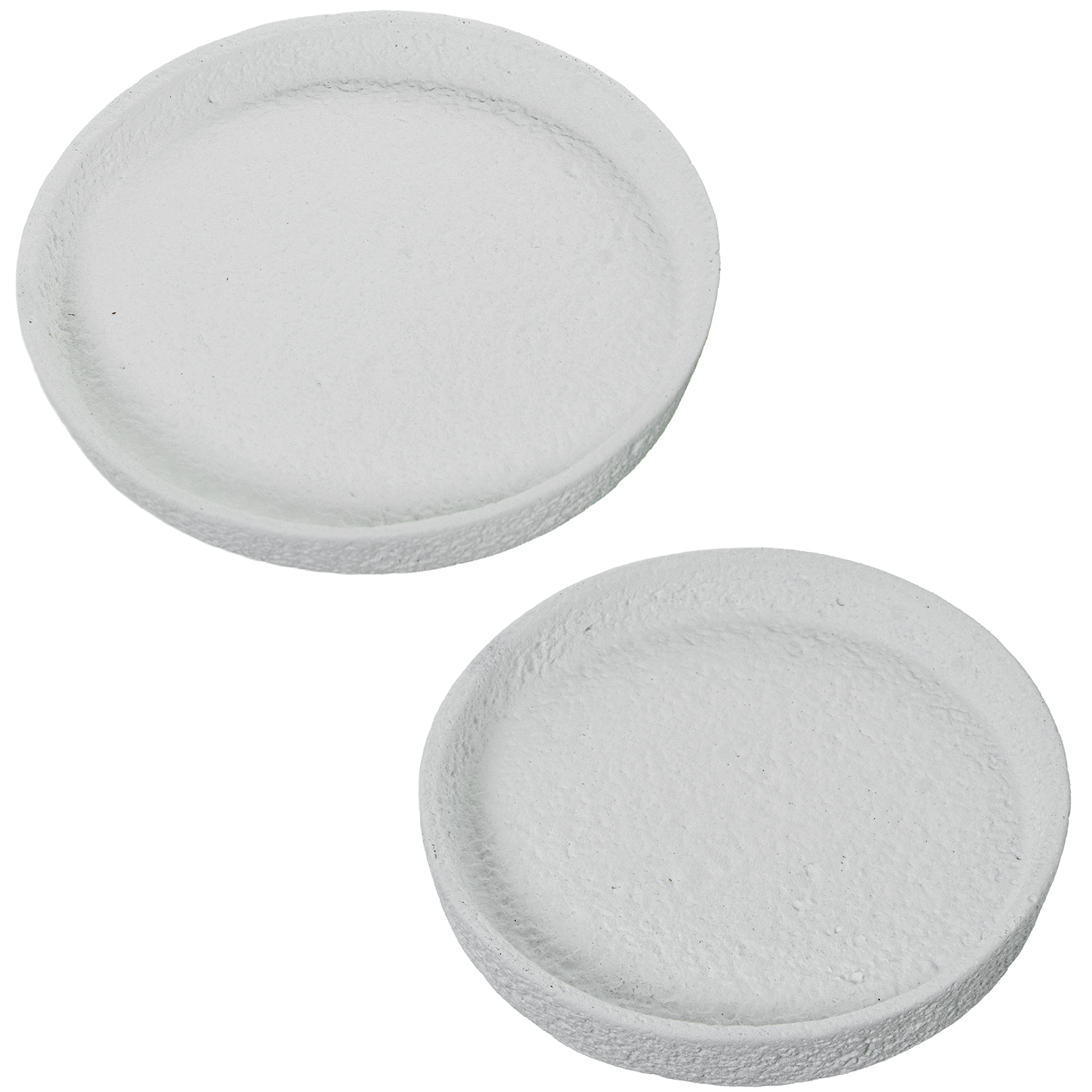SET 2 CENTROS CERÁMICA BLANCO