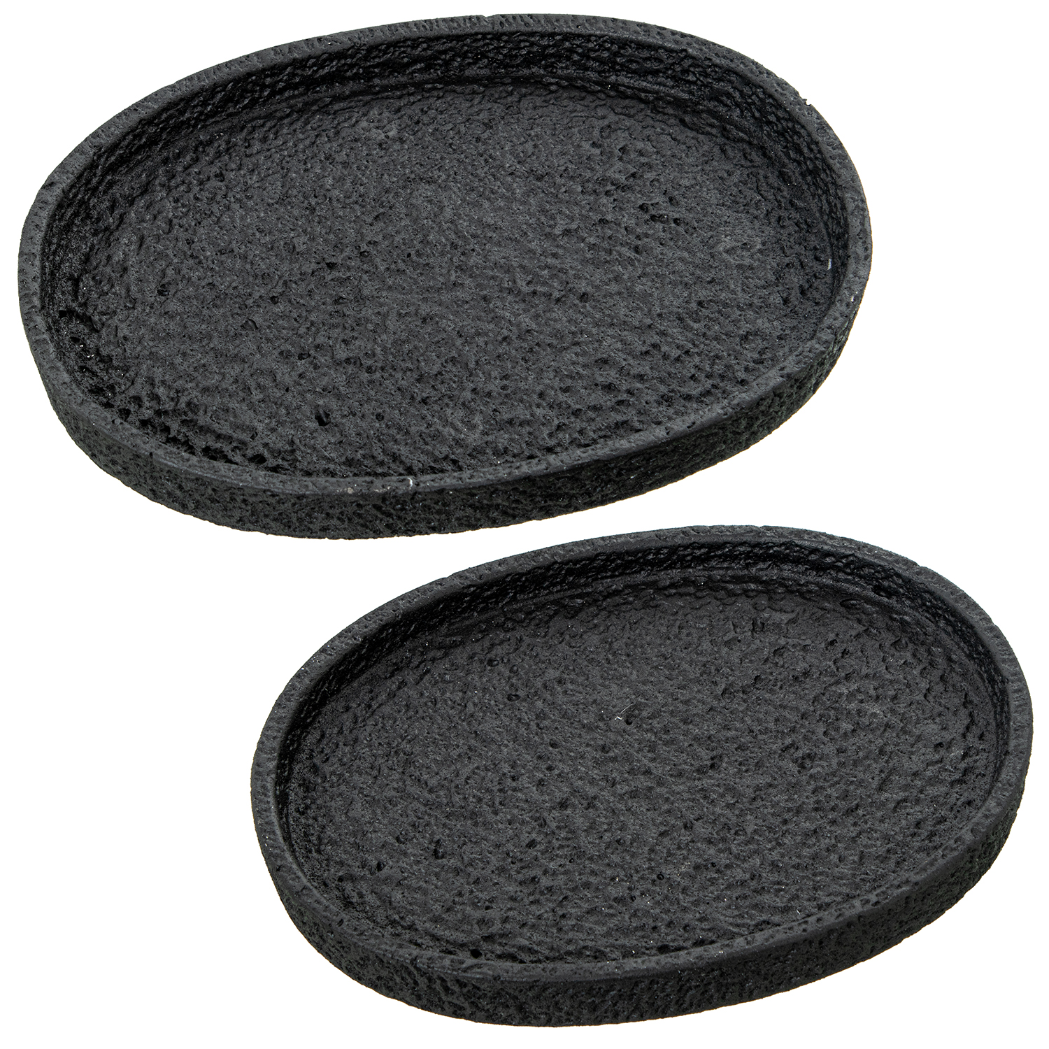 SET 2 CENTROS CERÁMICA NEGRO