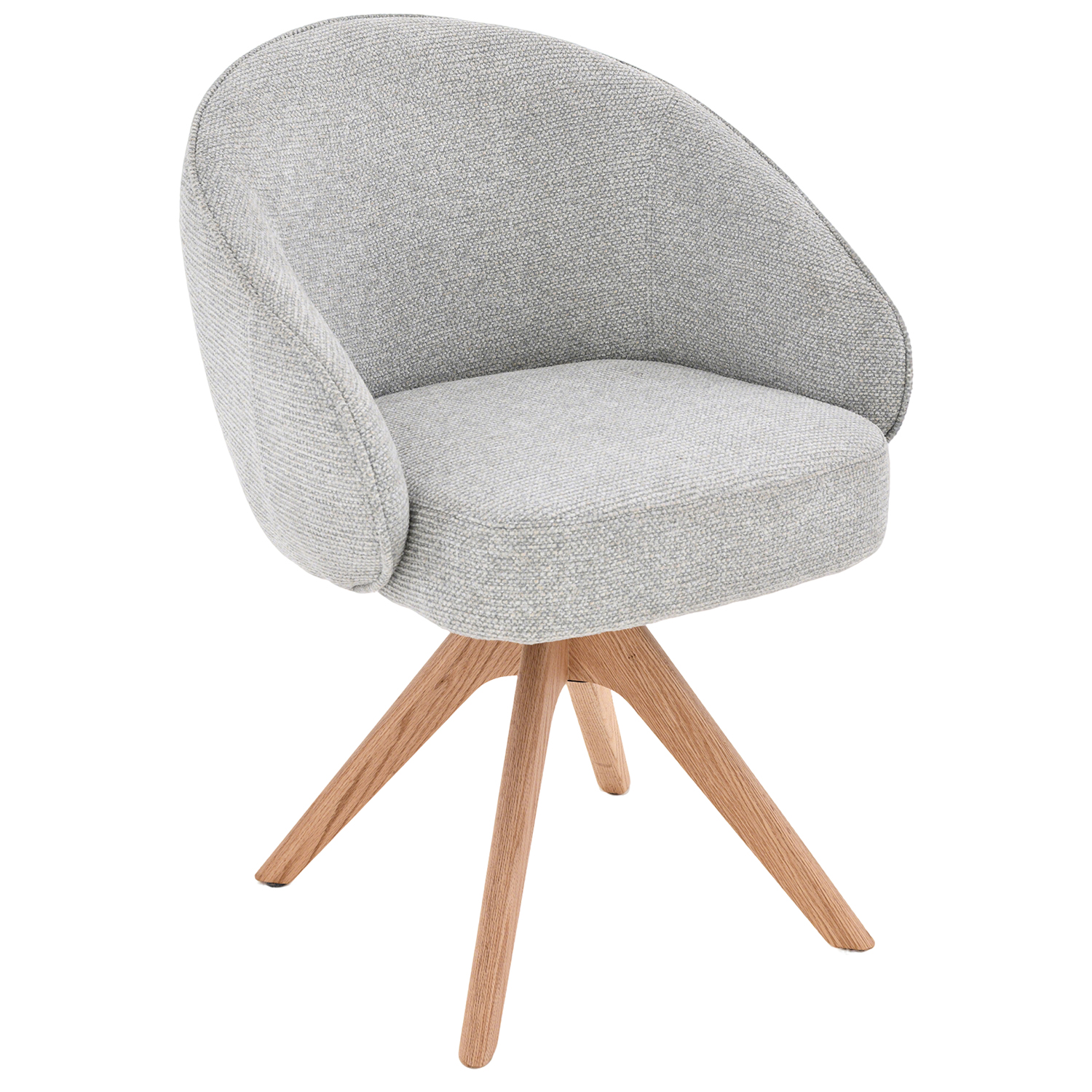 SILLON GIRATORIO MADERA TELA GEIGE PATAS MADERA