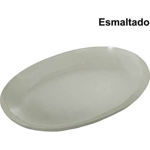 CENTRO MESA METAL ESMALTADO BL ROSA