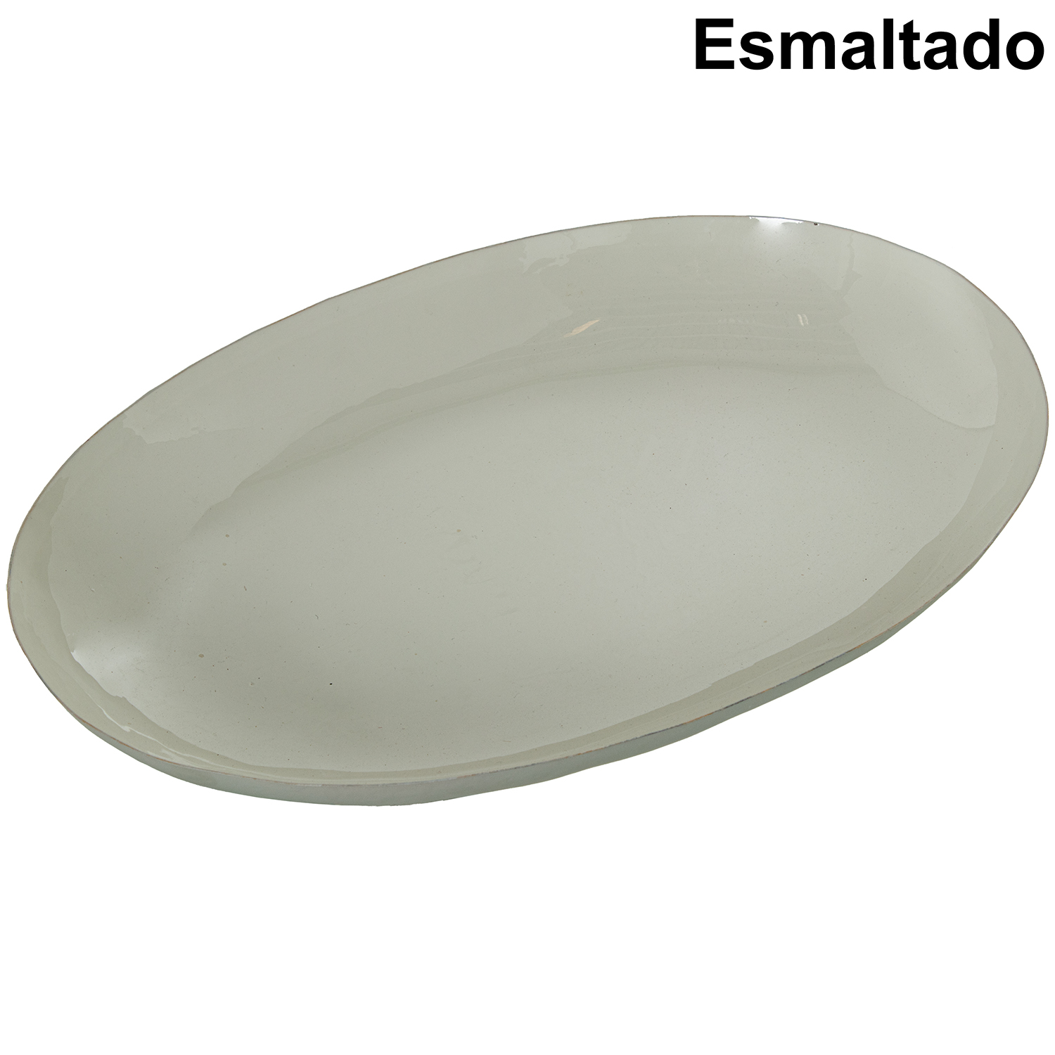 CENTRO MESA METAL ESMALTADO BL ROSA