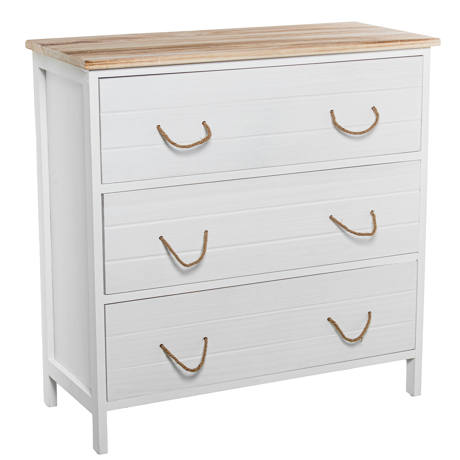 CÓMODA C/3 CAJONES MADERA BLANLANCA