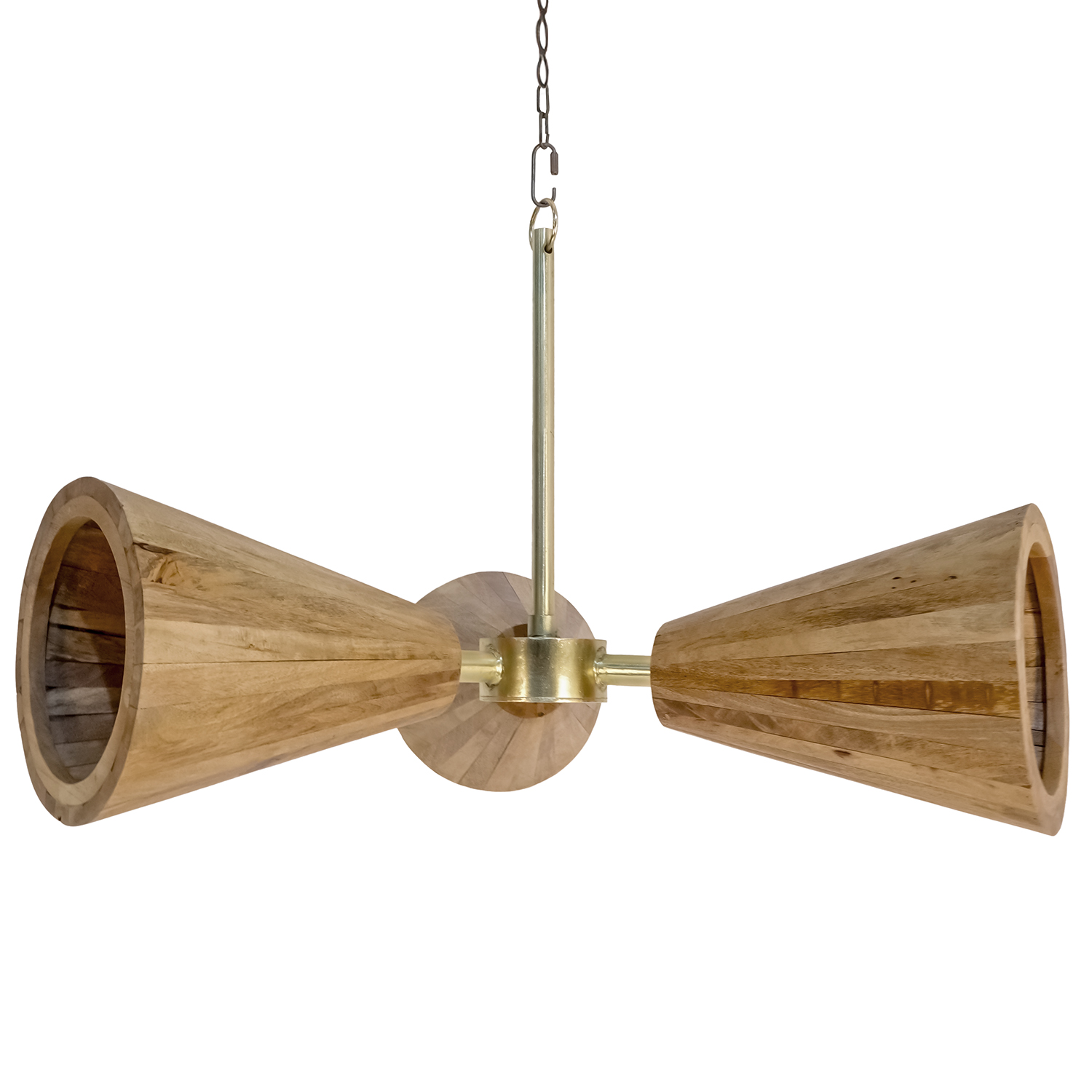 LÁMPARA DE TECHO MADERA/METALNGO/ MÁRMOL BLANCO +92304