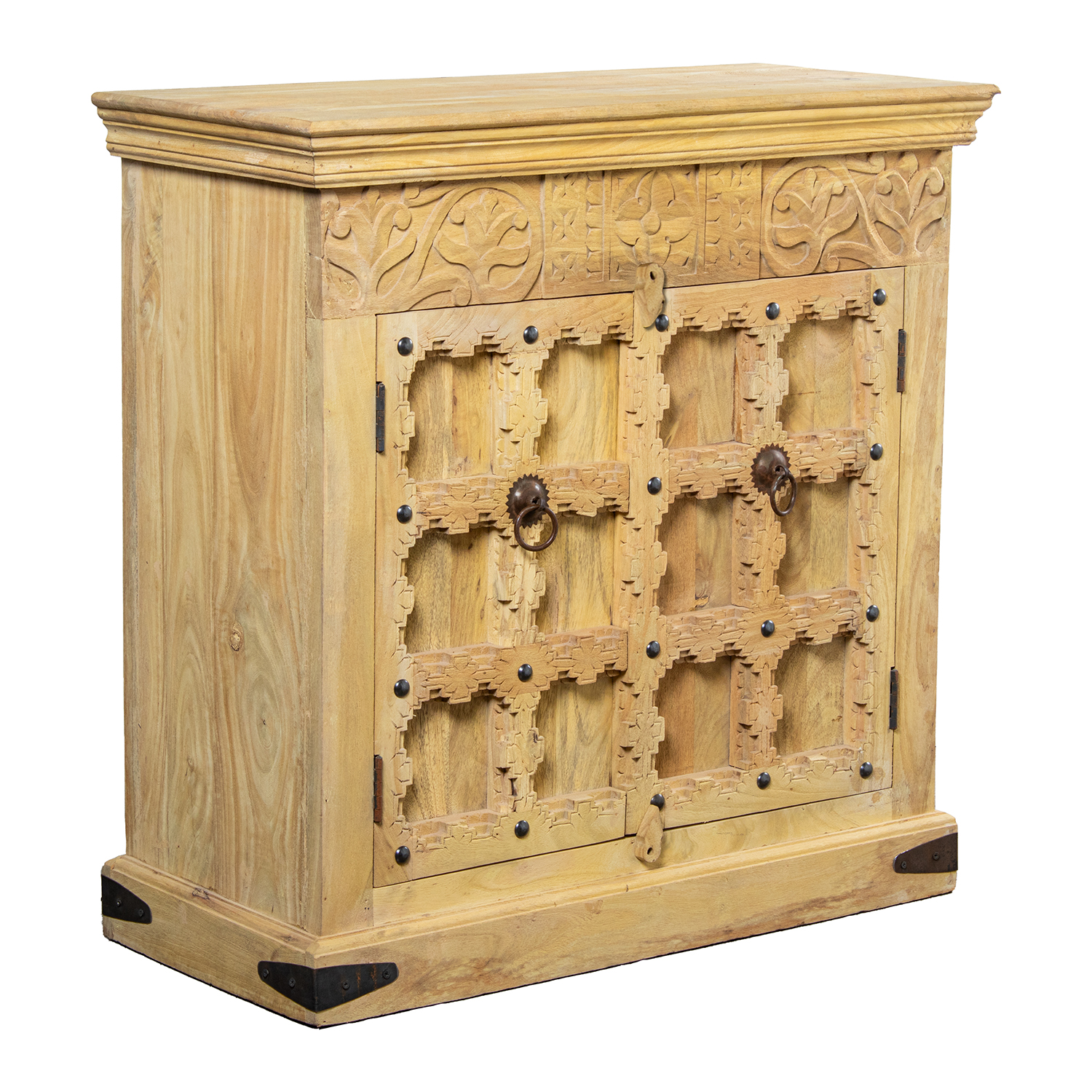 MUEBLE ENTRADA MADERA MANGO DEC/2 PUERTAS
