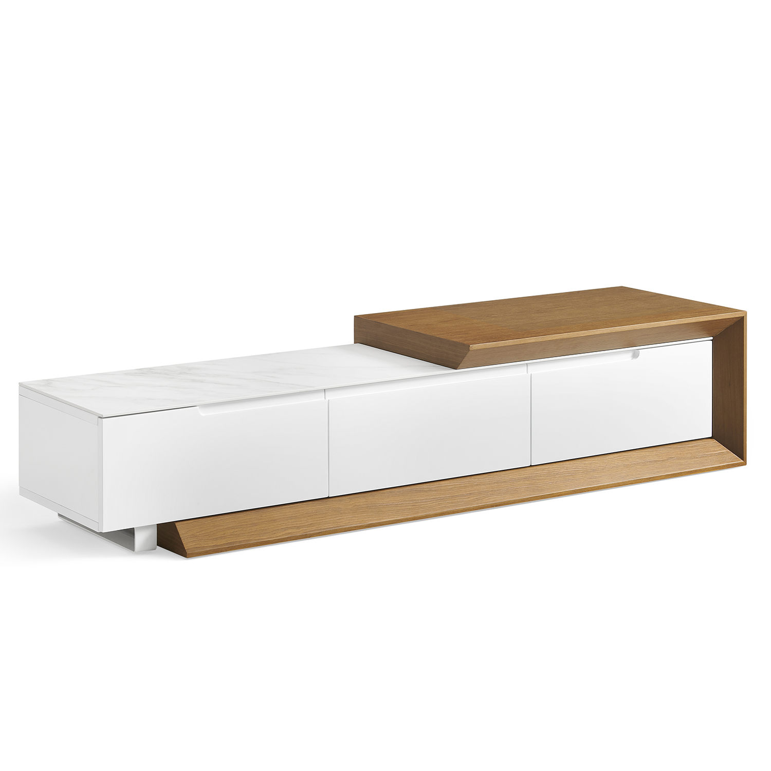 MESA TV MADERA ROBLE/BLANCO C/AS