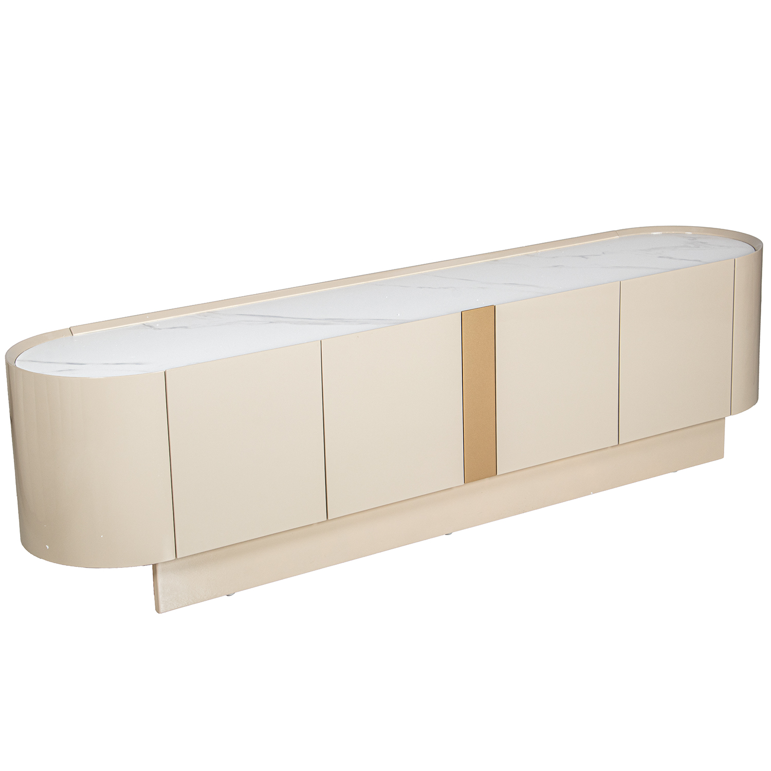 MESA TV MADERA BEIGE C/4 PUERTTAS