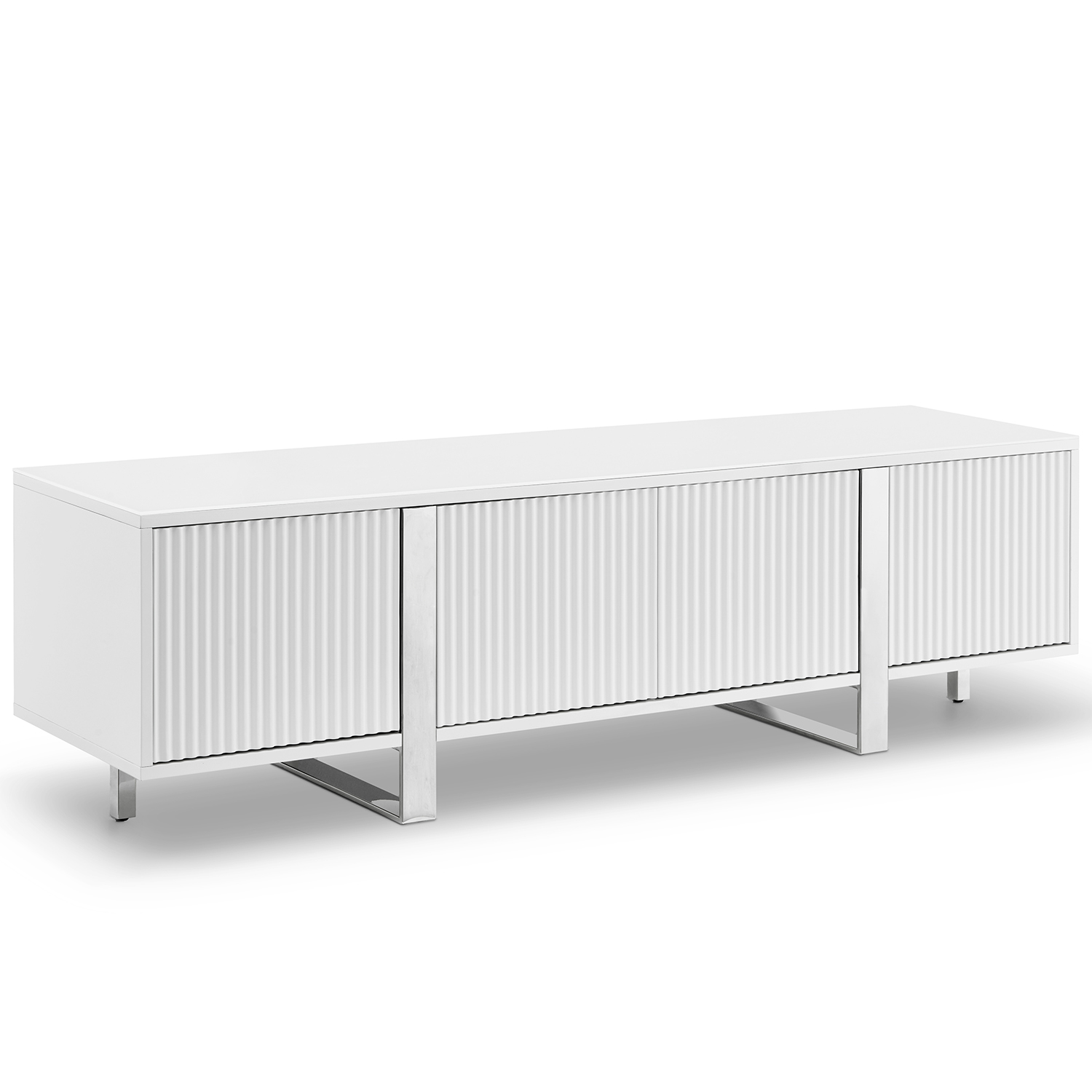 MESA TV MADERA BLANCO C/4 PUERRTAS +91231