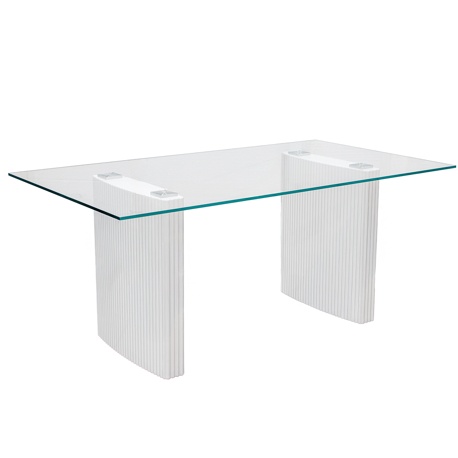 MESA COMEDOR CRISTAL PATAS MADTAS +91232