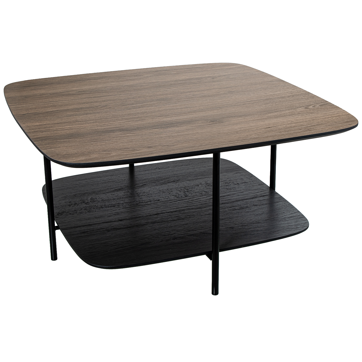 MESA DE CENTRO ACABADO MADERATAS METAL NEGRO