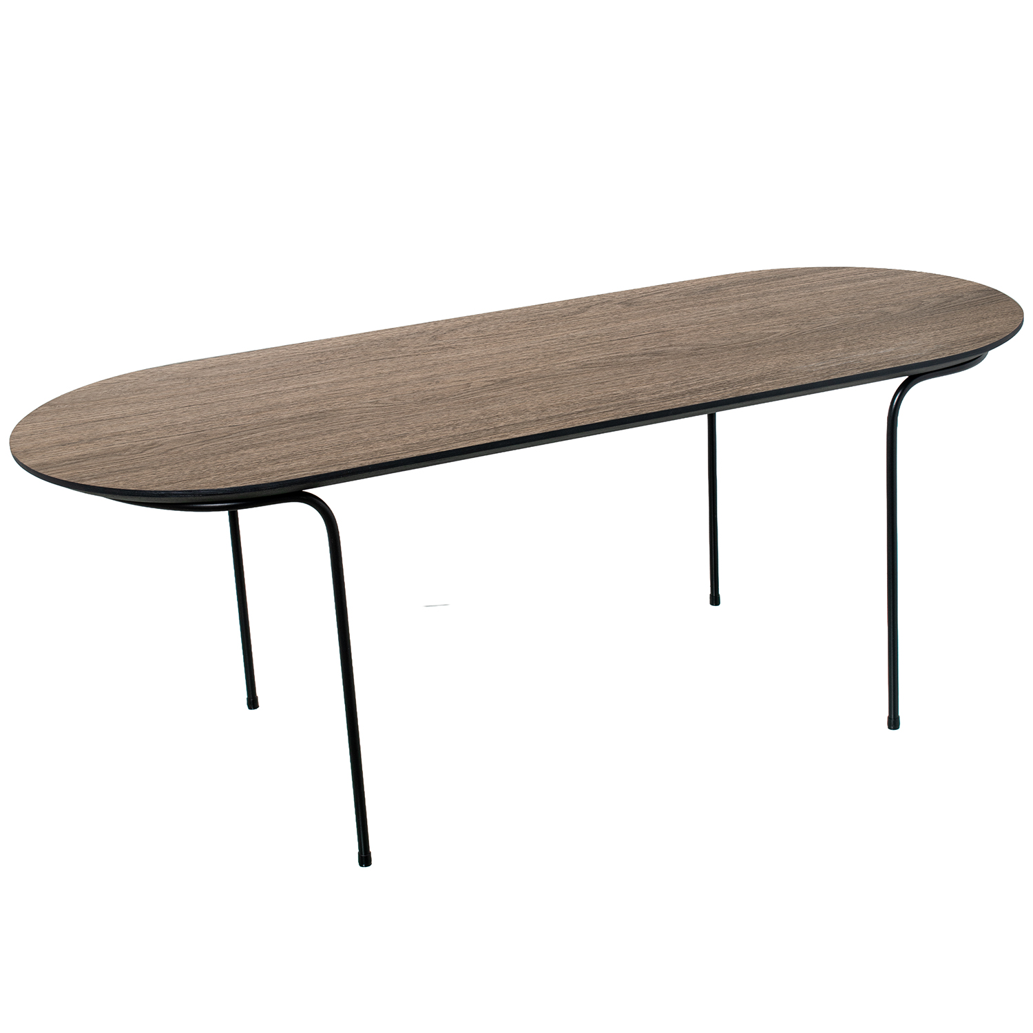 MESA DE CENTRO ACABADO MADERAATAS METAL NEGRO