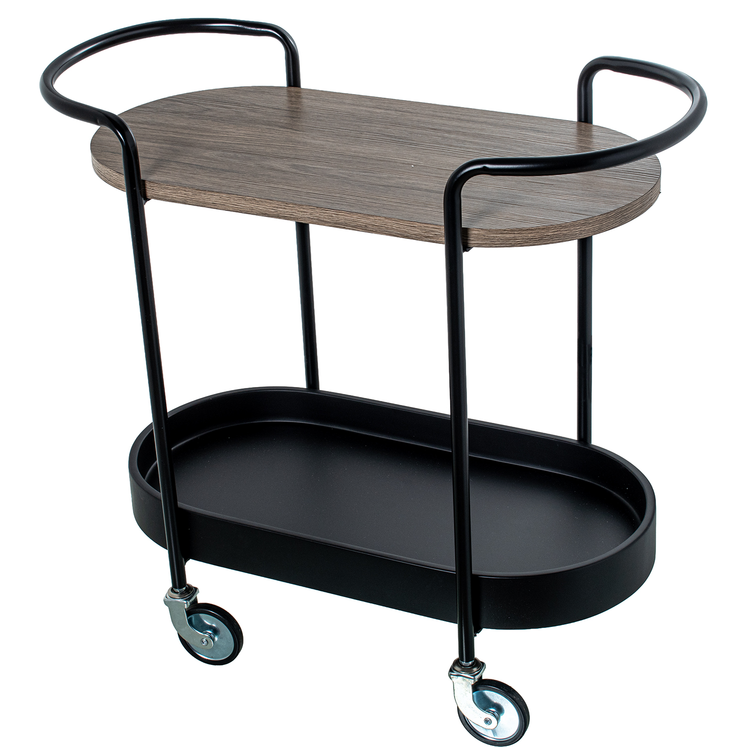 CAMARERA ACABADO MADERA PATASPATAS METAL NEGRO