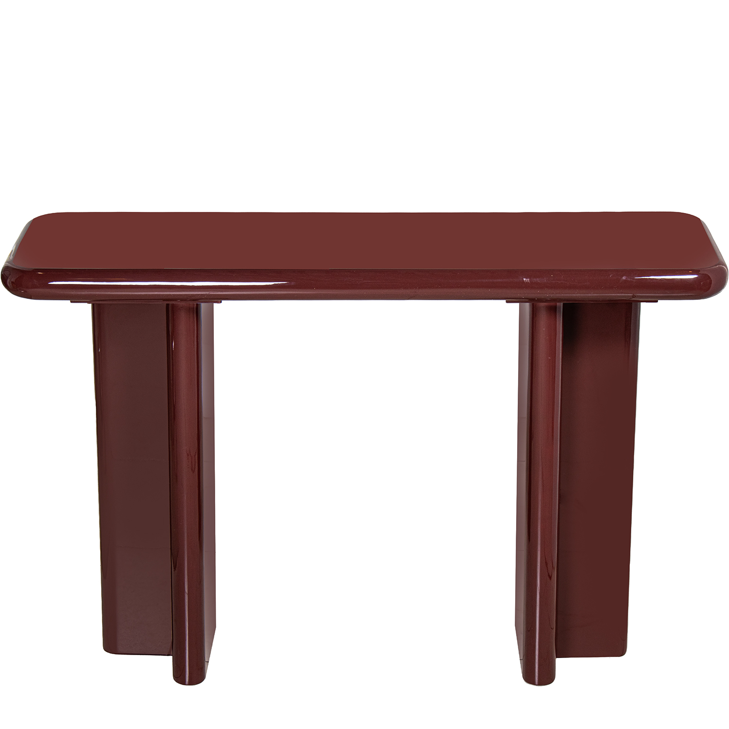 MESA ENTRADA MADERA DM ROJO OSLANCO LACADO