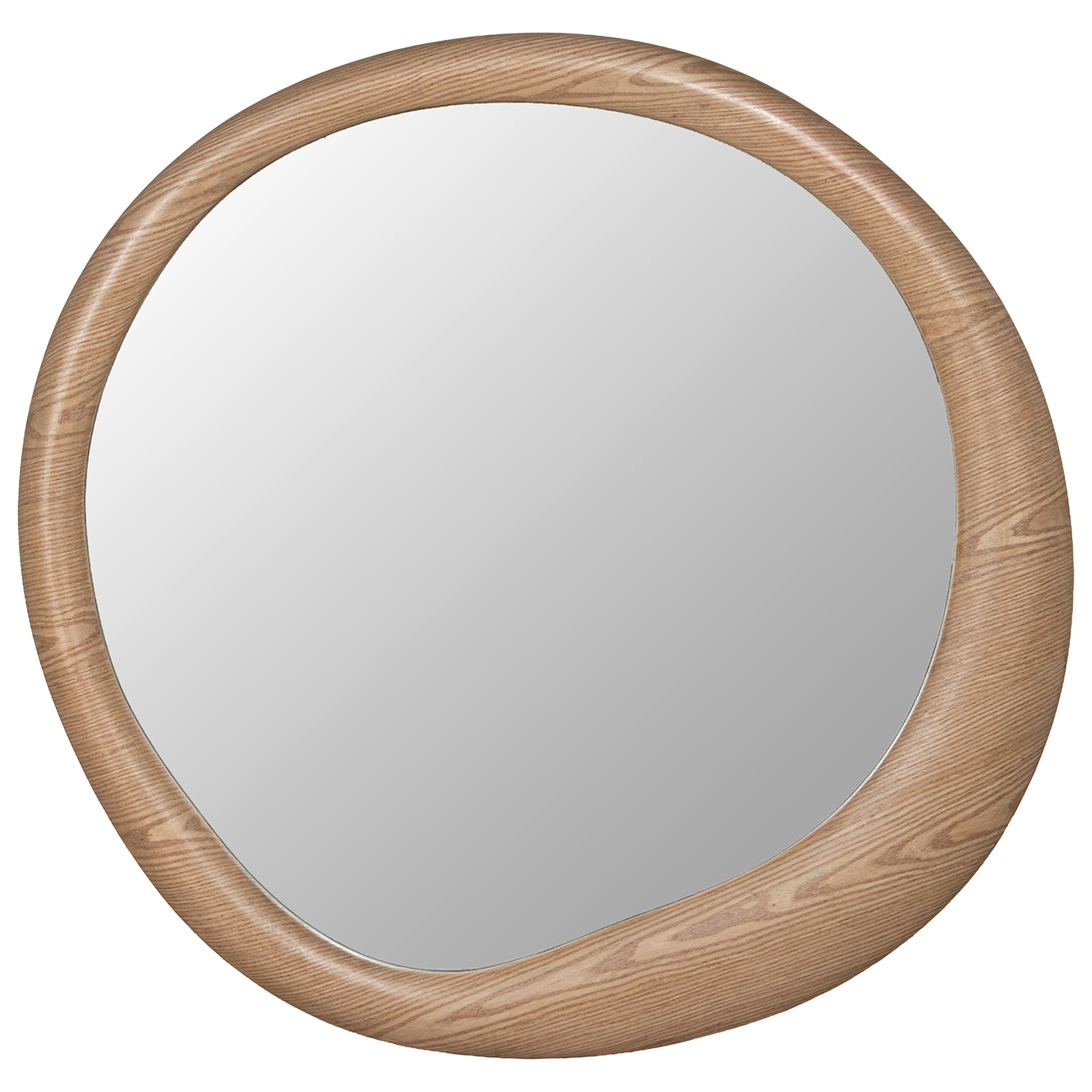 ESPEJO PARED ø100CM MADERA NAT1244, DM+ CHAPA MAD. CAUCHO