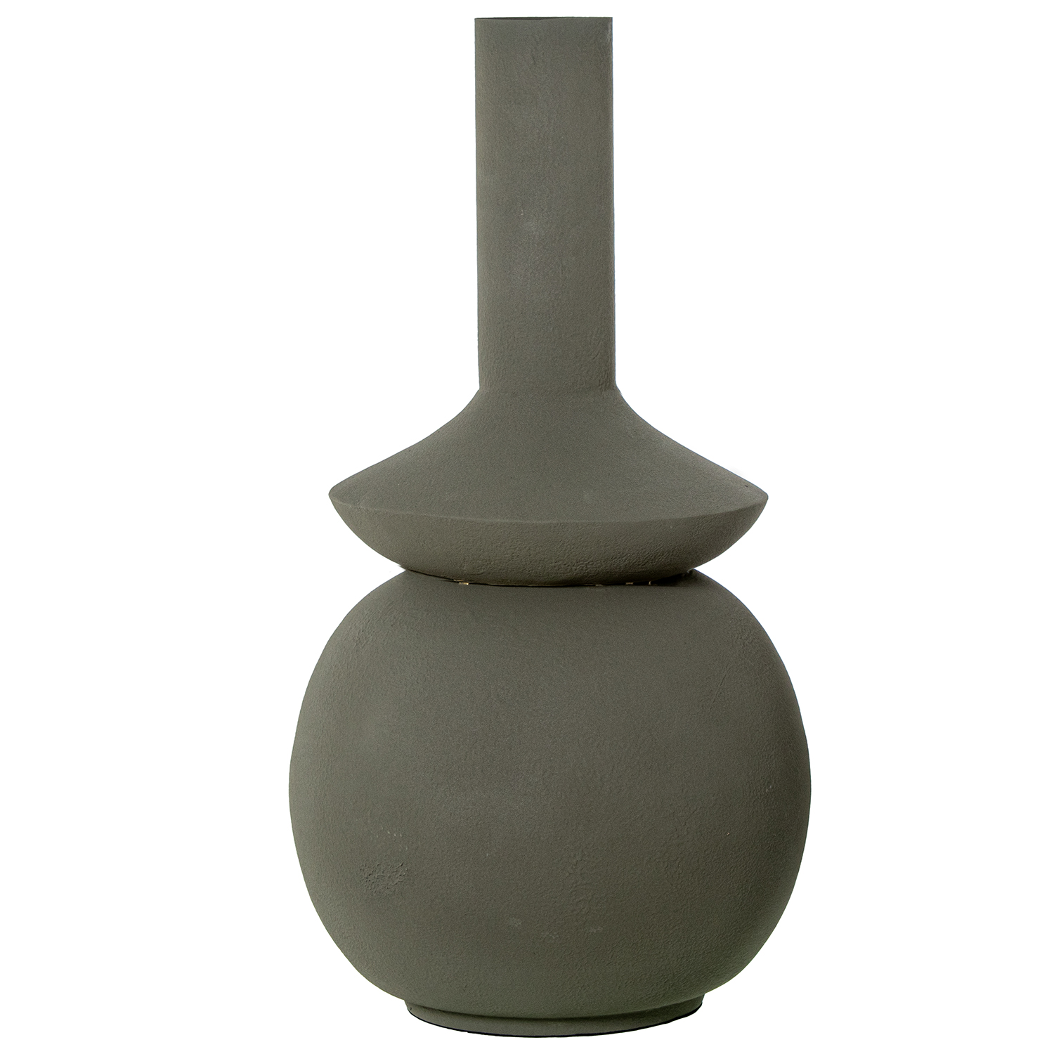 JARRÓN METAL HIERRO VERDE