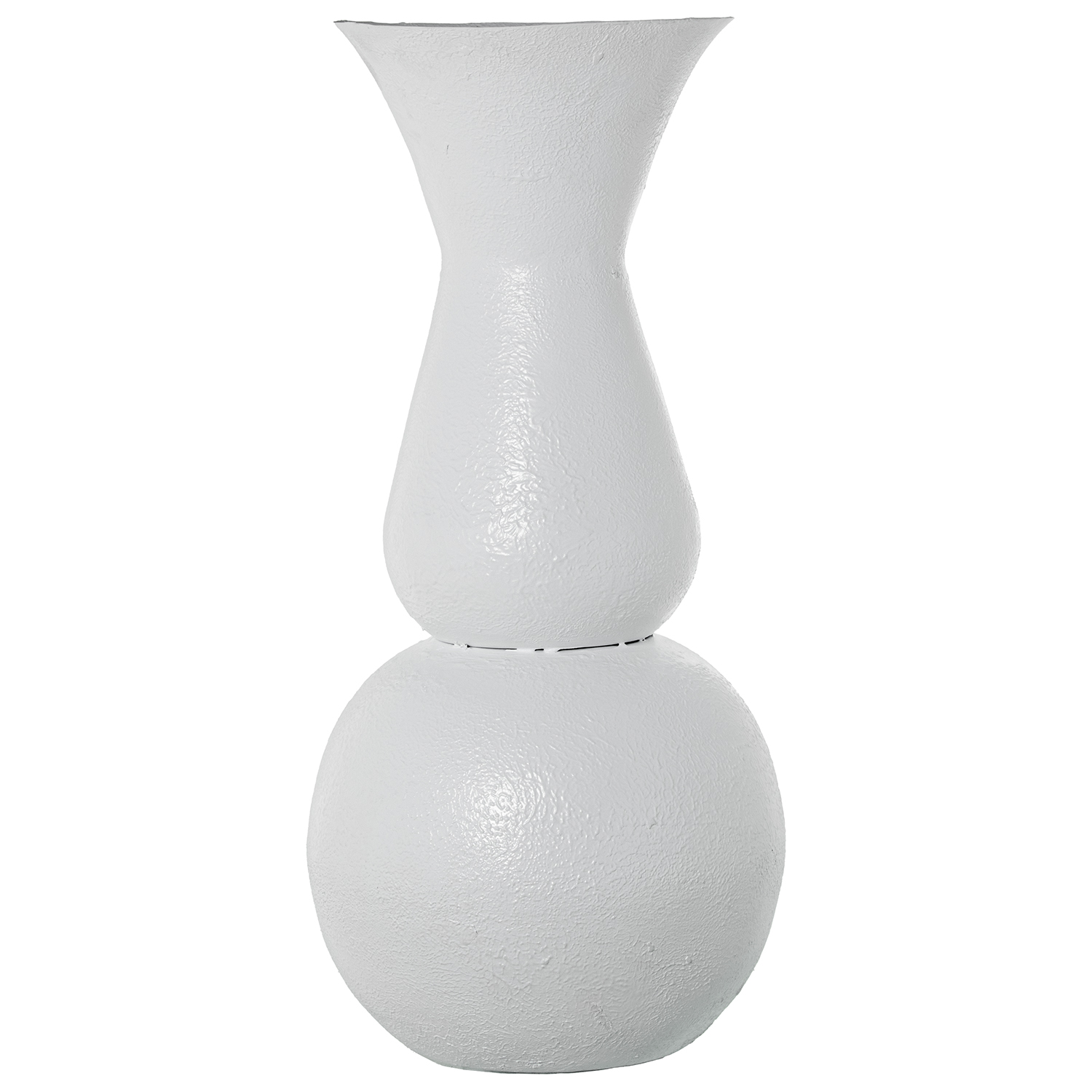 JARRÓN METAL HIERRO BLANCO