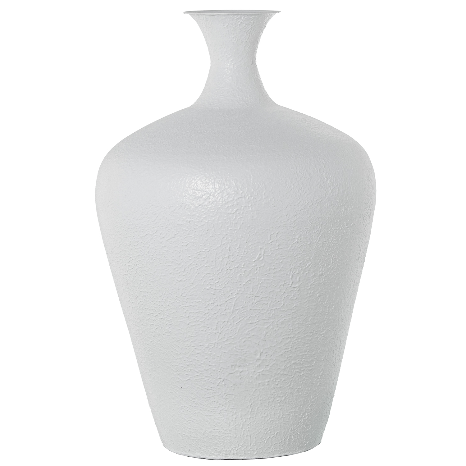 JARRÓN METAL HIERRO BLANCO