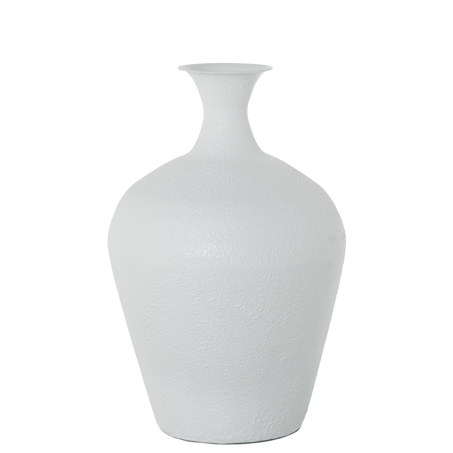 JARRÓN METAL HIERRO BLANCO