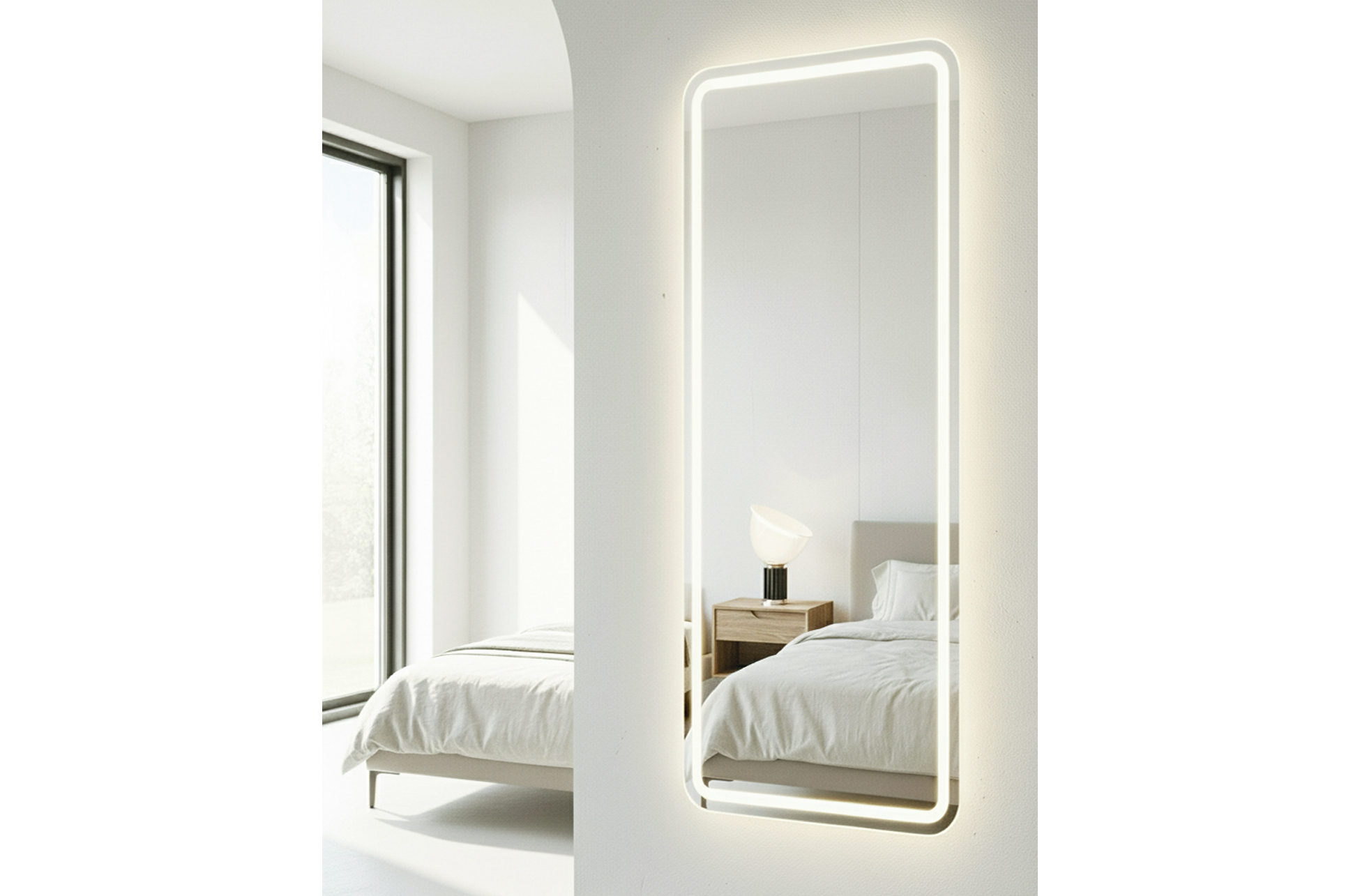 ESPEJO PARED CON ILUMINACION LED SCARLETT 65 X 165 CM - Imagen 4