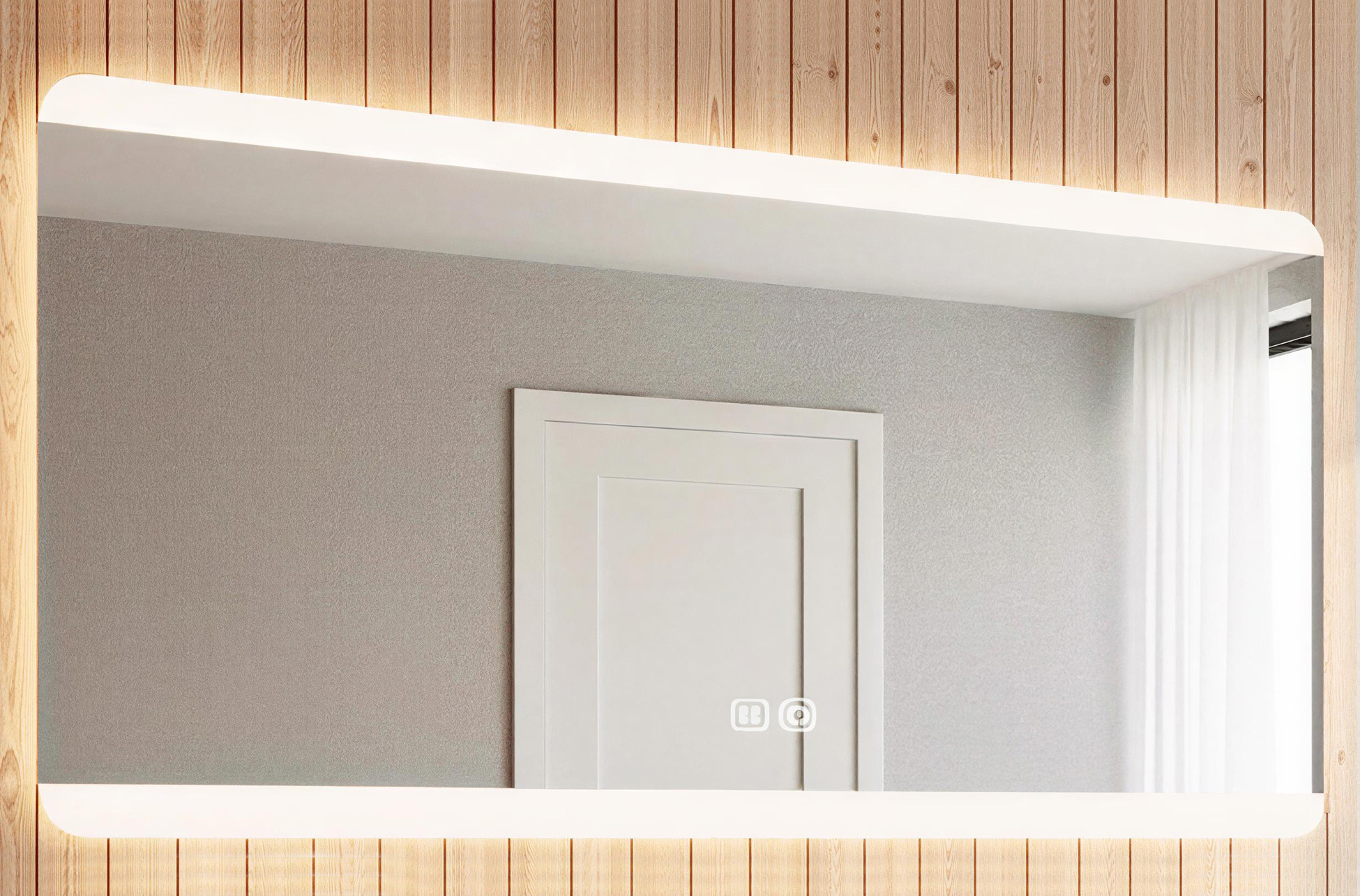 ESPEJO PARED CON ILUMINACION LED Y FUNCION ANTIVAHO SQUARE 130 x 80 CM. - Imagen 3