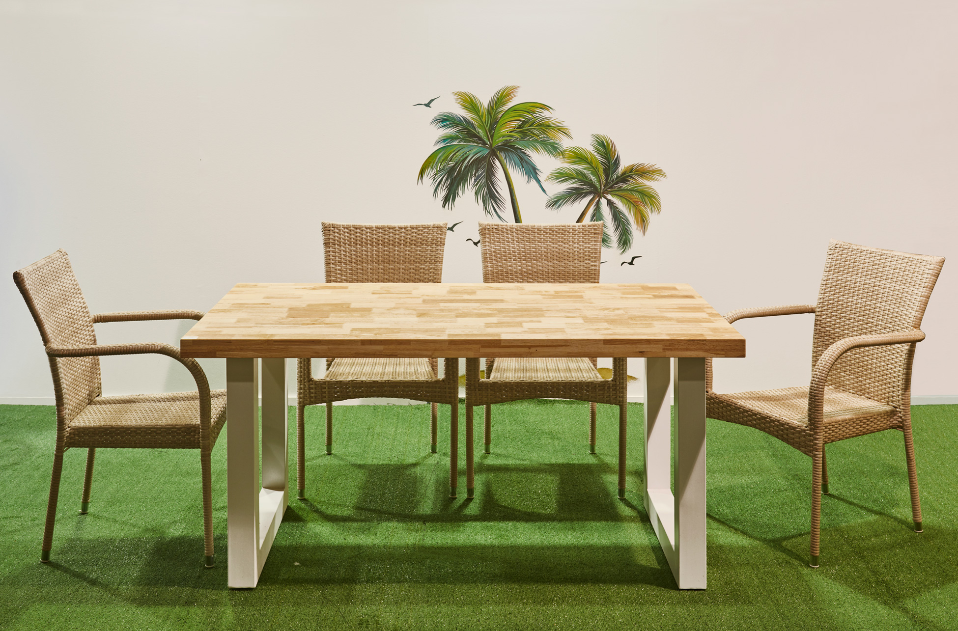 MESA FIJA EXTERIOR / TERRAZA LOFT OUTDOOR 160 x 90 CM NORDISH / BLANCO.