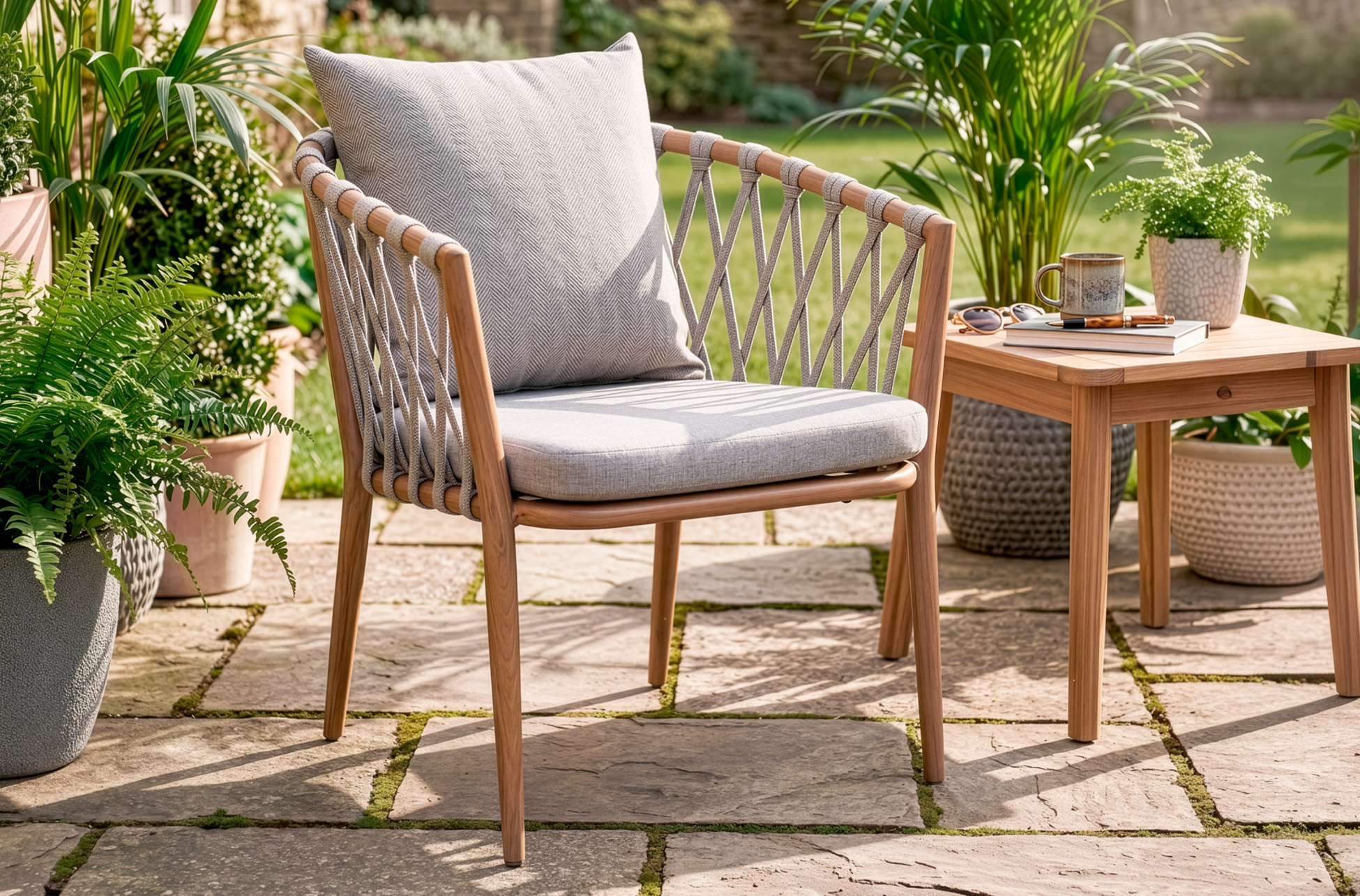 SILLON EXTERIOR / INTERIOR RODAS ALUMINIO OAK / GRIS