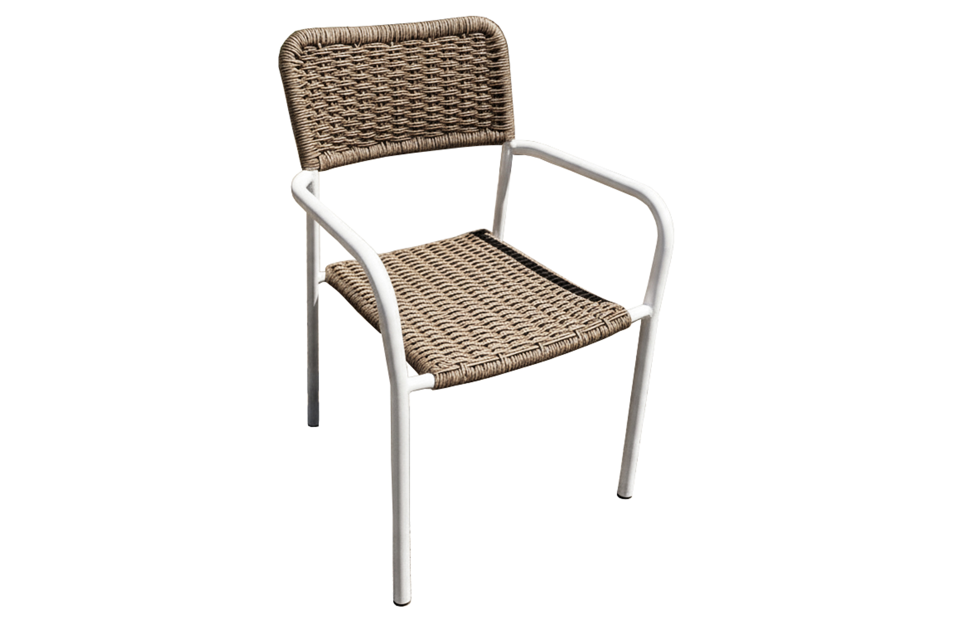 SILLA DE EXTERIOR SAVA MIMBRE / BLANCO - Imagen 2