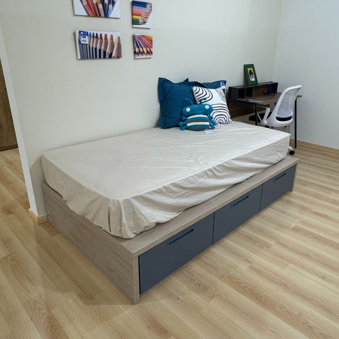 Cama nido con 3 cajones para colchón de 105x190cm - Imagen 2