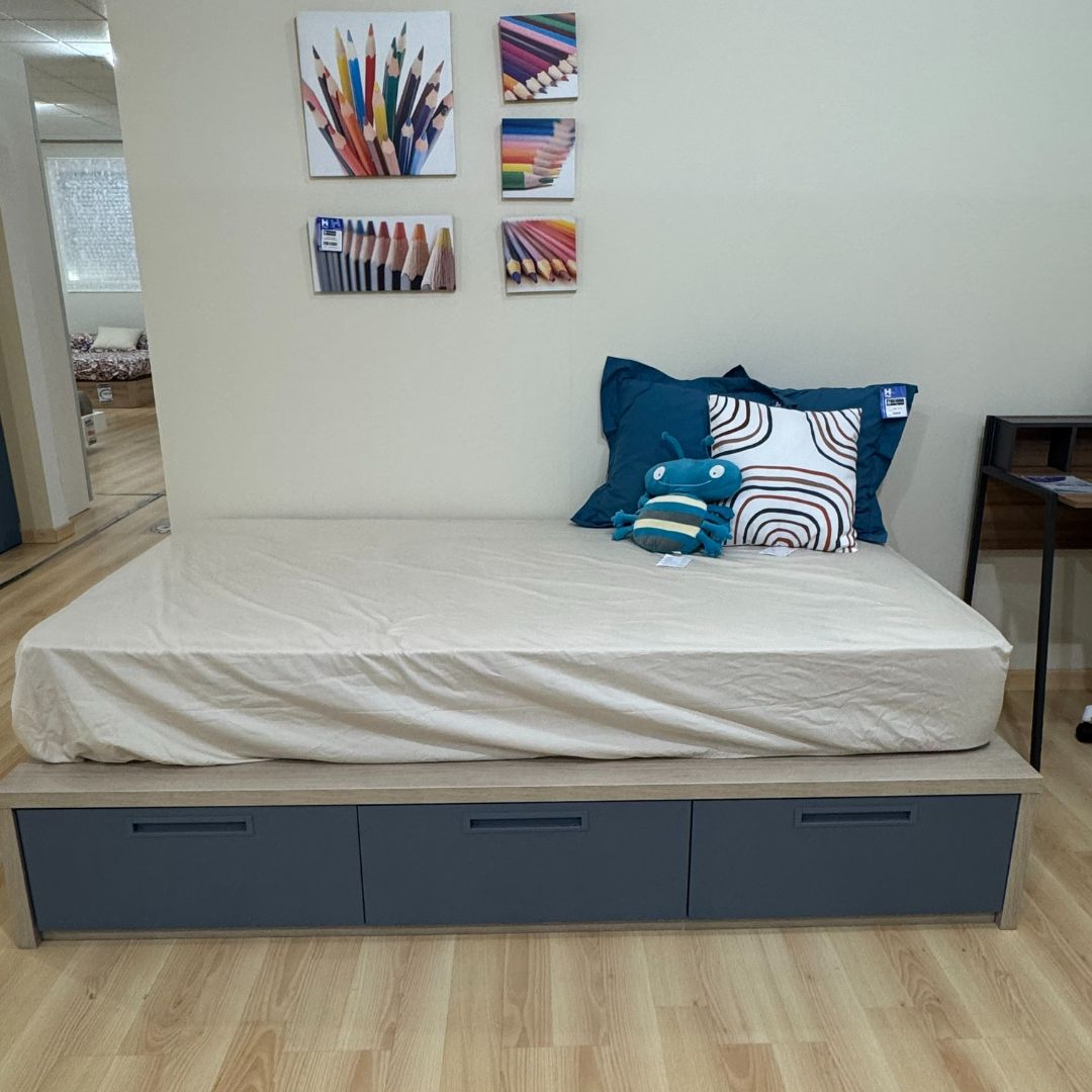 Cama nido con 3 cajones para colchón de 105x190cm - Imagen 3