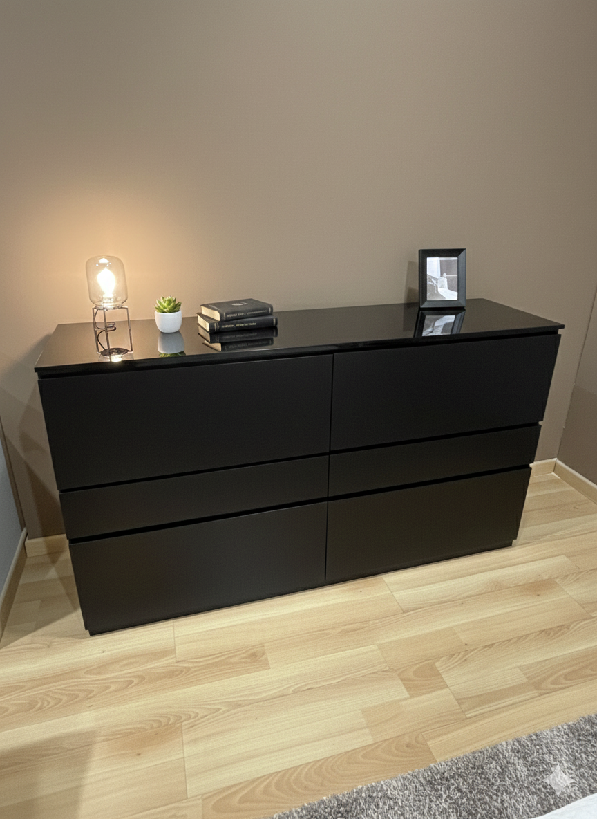 Aparador lacado negro/brillo outlet