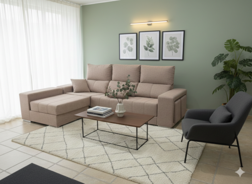Sofá chaiselongue Lydia