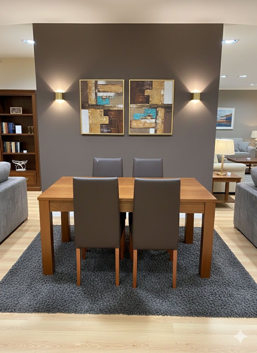 Mesa Comedor Roble Extensible