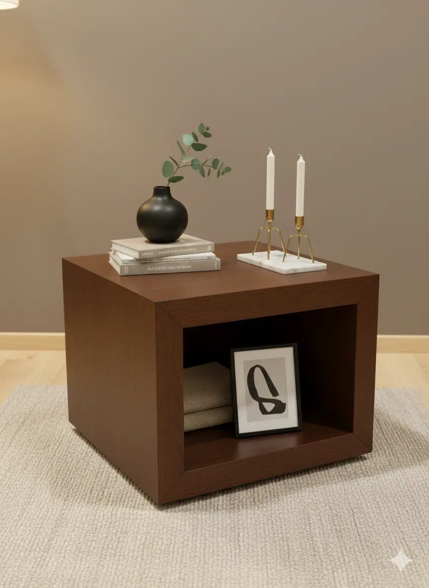 Mesa de Rincón Cubo con Hueco