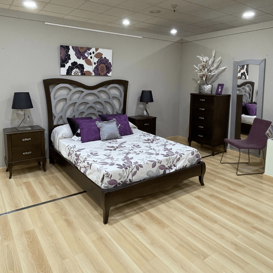 Dormitorio de matrimonio completo nogal oscuro outlet