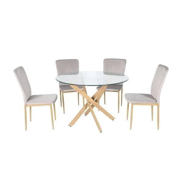 MESA COMEDOR MOD. DELIA PATA MADERA - Imagen 3
