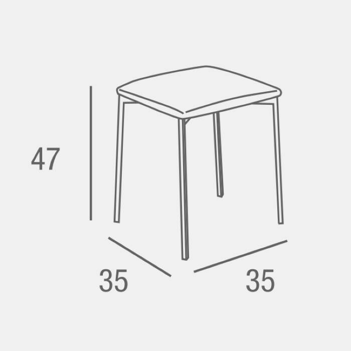 TABURETE COCINA MOD. INAYA Se sirve en cajas de 4 uds - Imagen 3