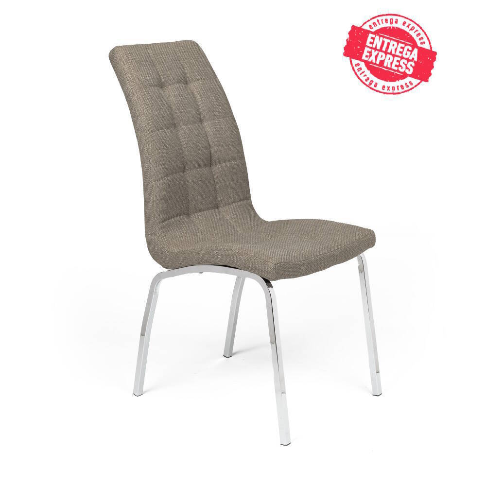 SILLA MOD. ALEXIA TELA C/ MARRON CAJAS DE 4 UDS