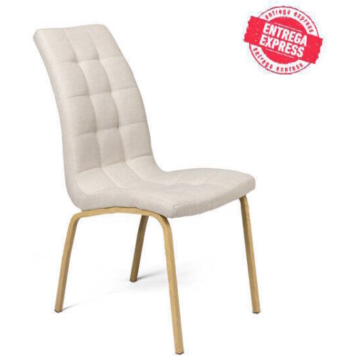 SILLA MOD. JADE TELA C/ BEIGE PATA MADERA CAJA DE 4 UDS